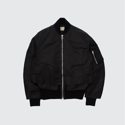 【残り一点】Connected Rib Knit Flight Jacket