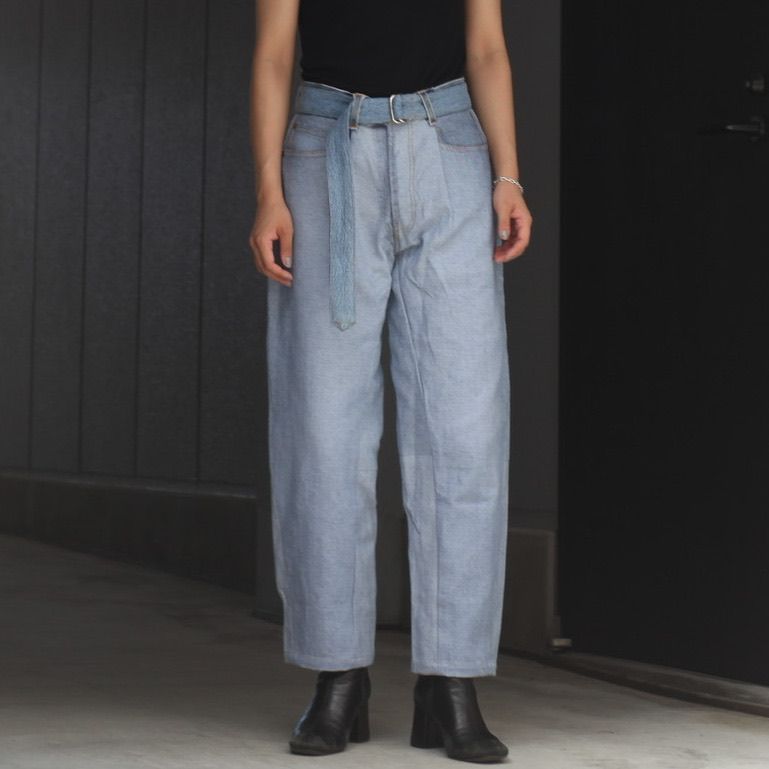 SEEALL - 【残り一点】Reconstructed Belted Baggy Denim_1(S