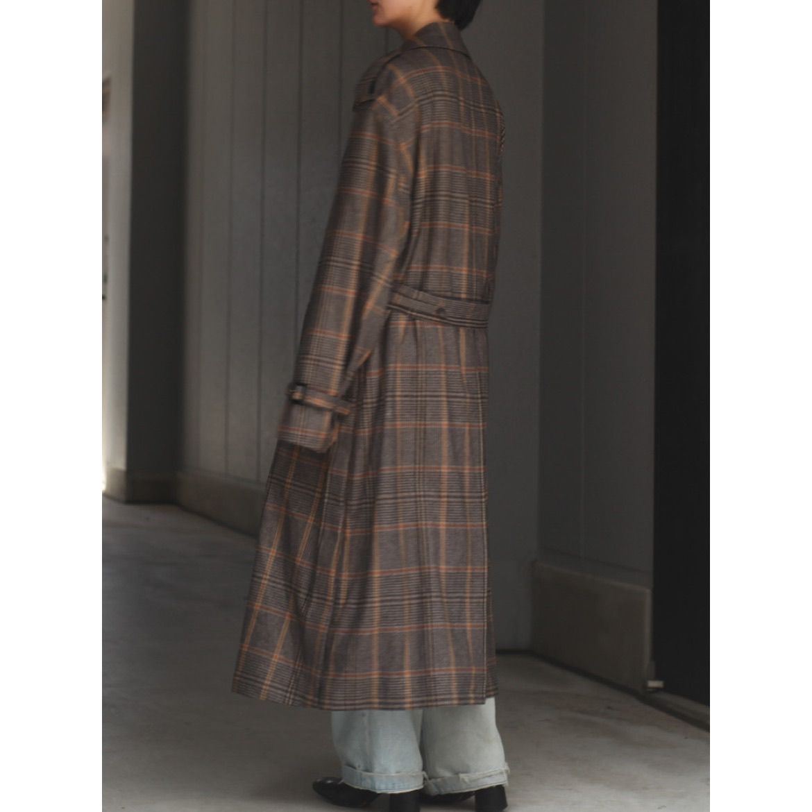 stein - 【残りわずか】Oversized Double Lapeled Trench Coat