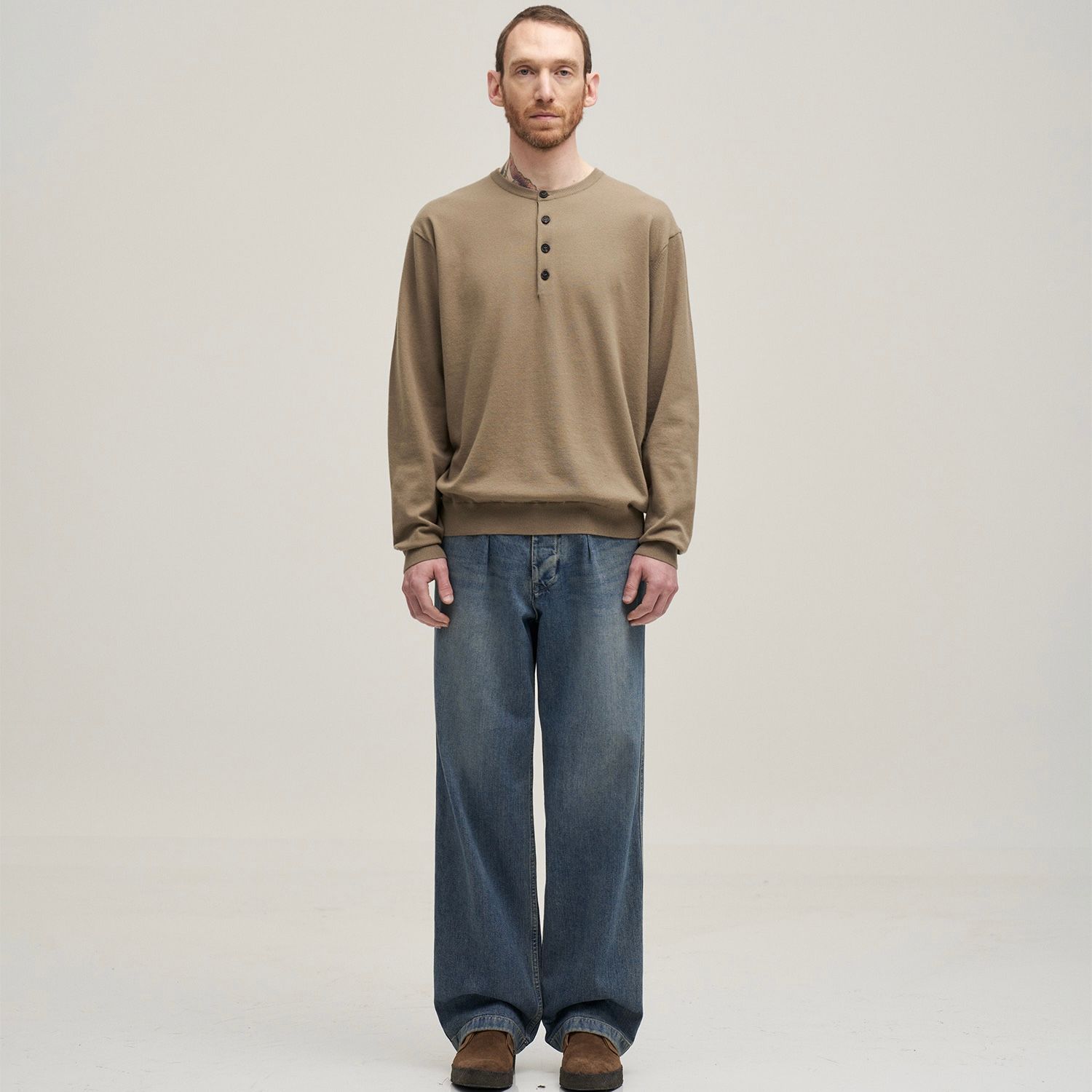 【残り一点】French Henry Neck Knit