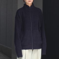 【残り一点】Boucle Knit Zip Jacket