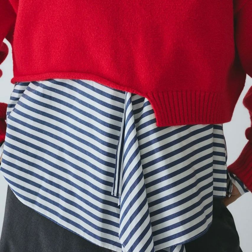 【残り一点】Asymmetrry Hem Knit Tops