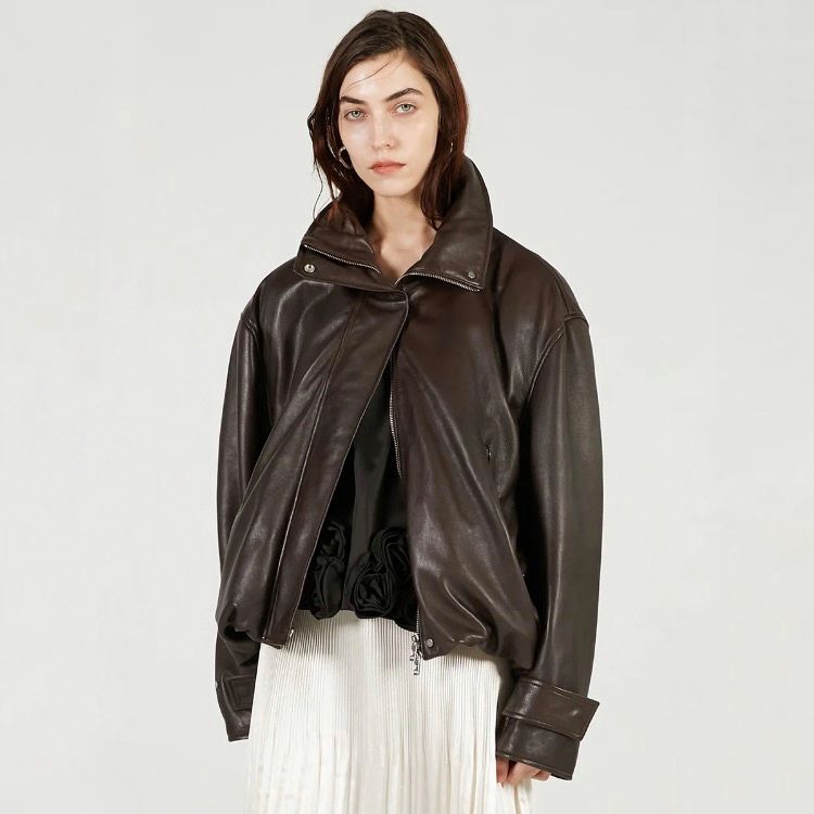【残り一点】Sheep Leather High Neck Blouson