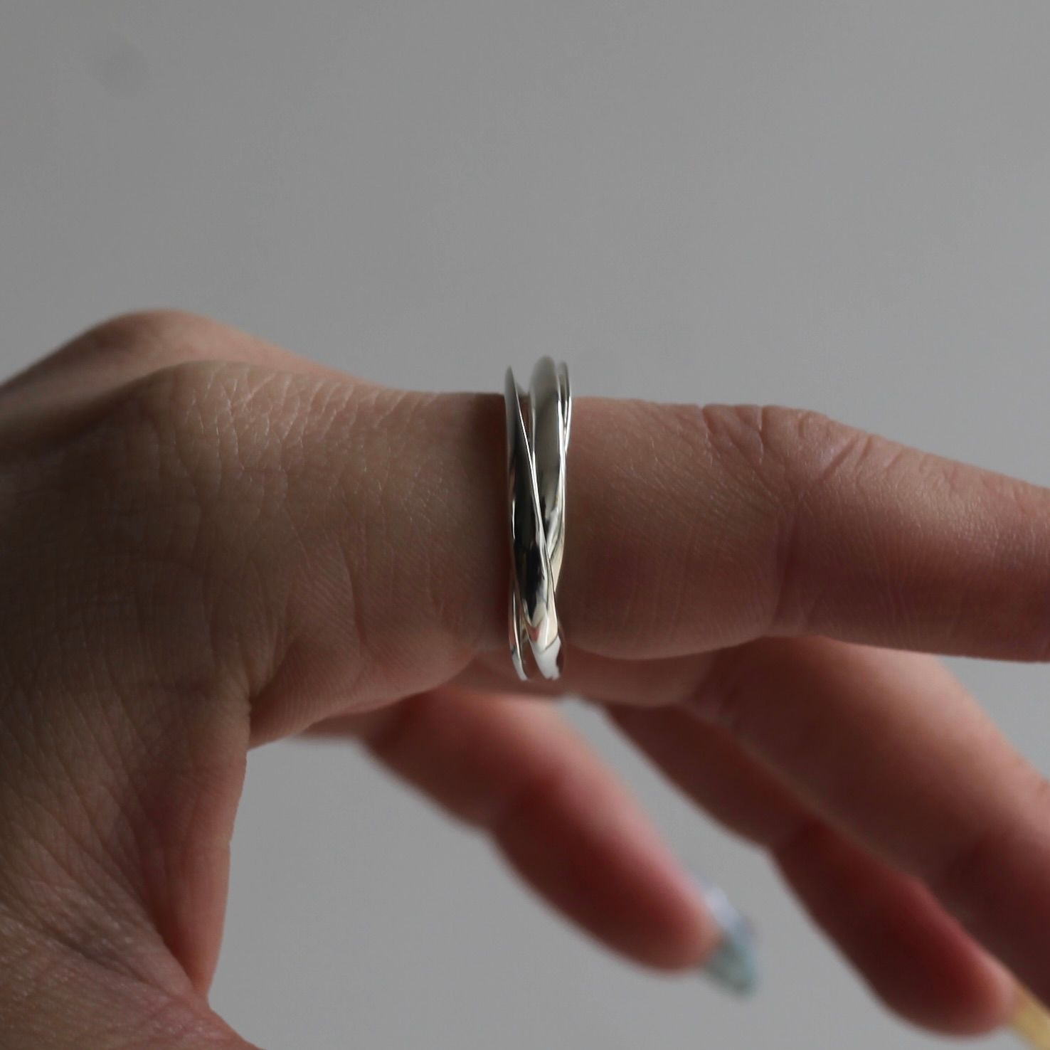 【残り一点】Oval Gimmel Ring