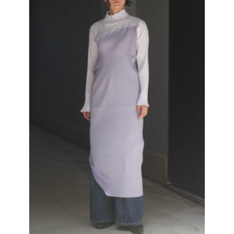【残り一点】Spiral Wave Long Sleeve Dress High Neck Type