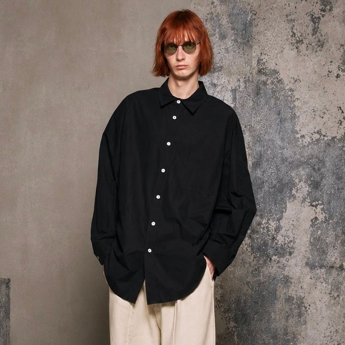 【残り一点】120 / 2 Suvin Cotton Typewriter Prime-Over Shirt Coat