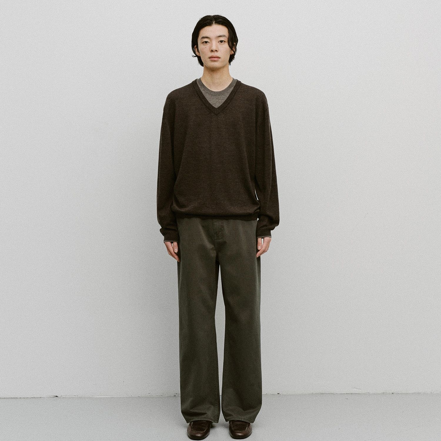 【残り一点】Current Layered V-Neck Knit