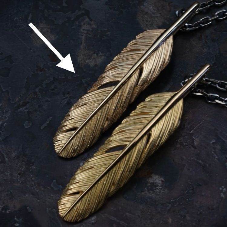 【お取り寄せ注文可能】Feather Center S_Top(10K GOLD)