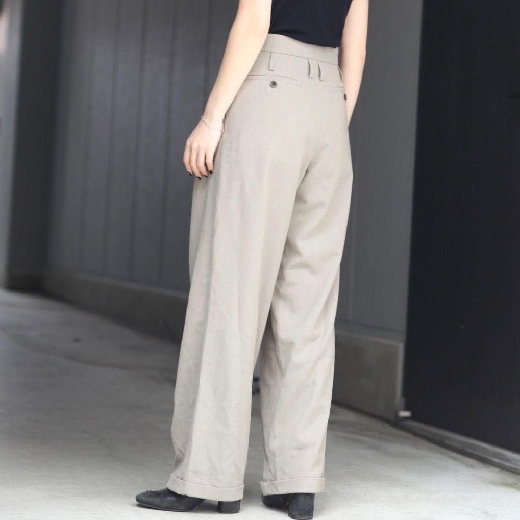 【残り一点】Double Inverted Tuck Trousers