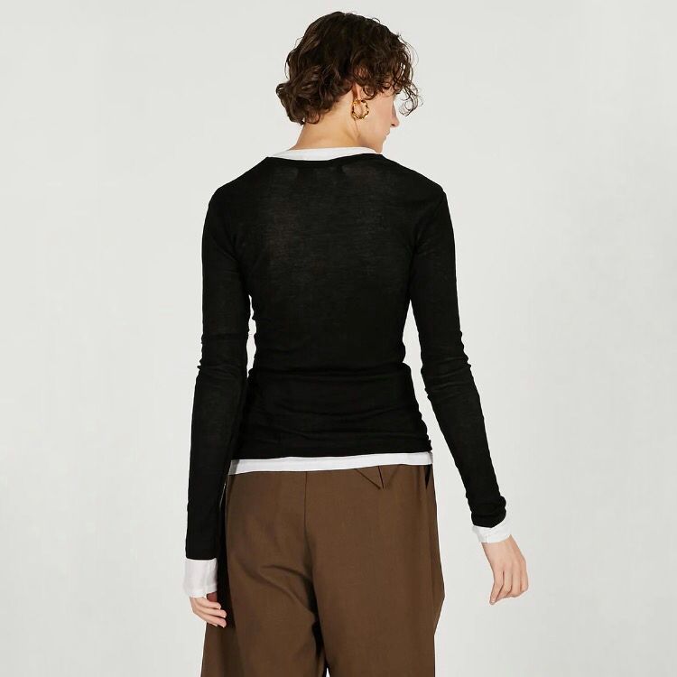 【残り一点】Sheer Fraise Layered Top