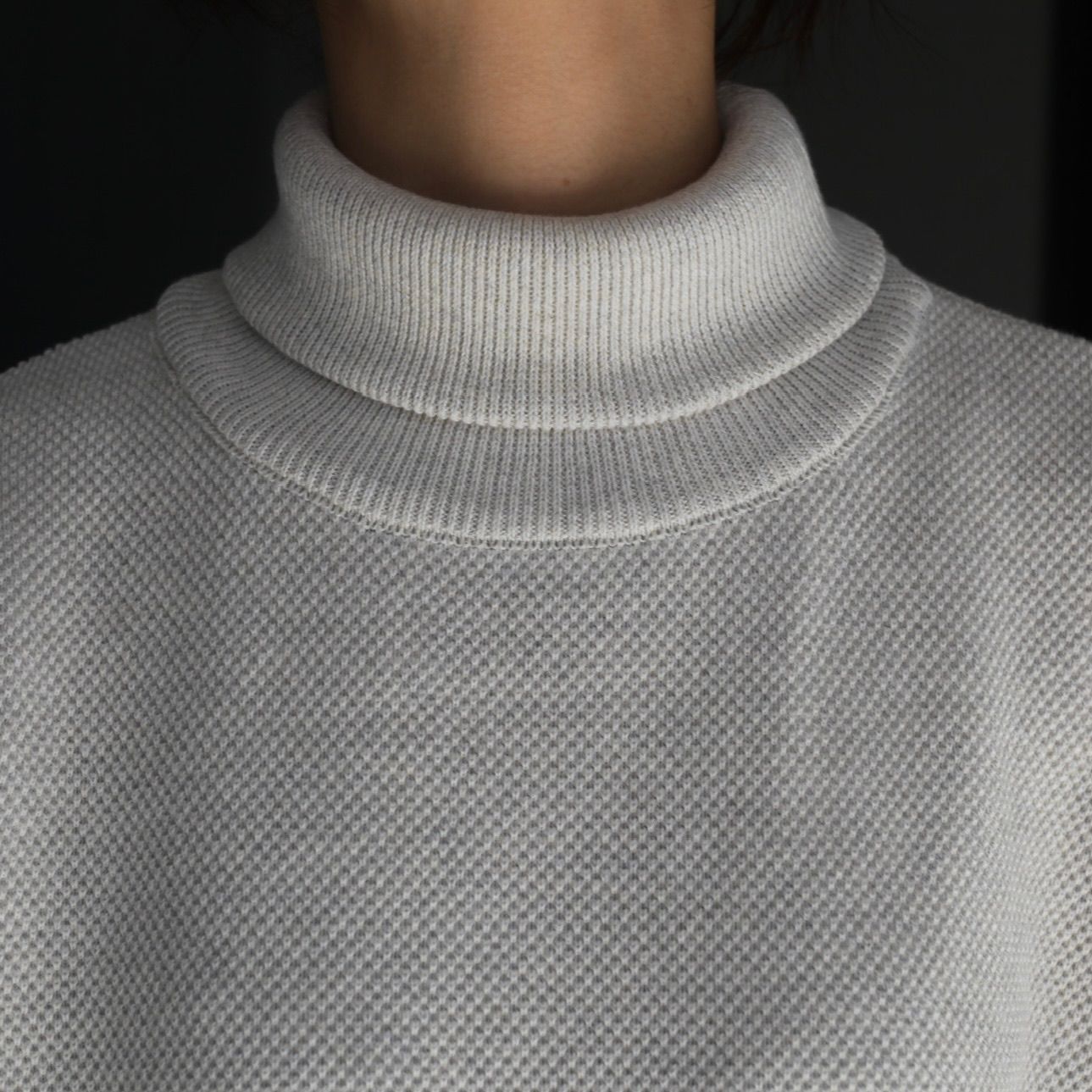 crepuscule - 【残り一点】Moss Stitch Turtle Neck | ACRMTSM