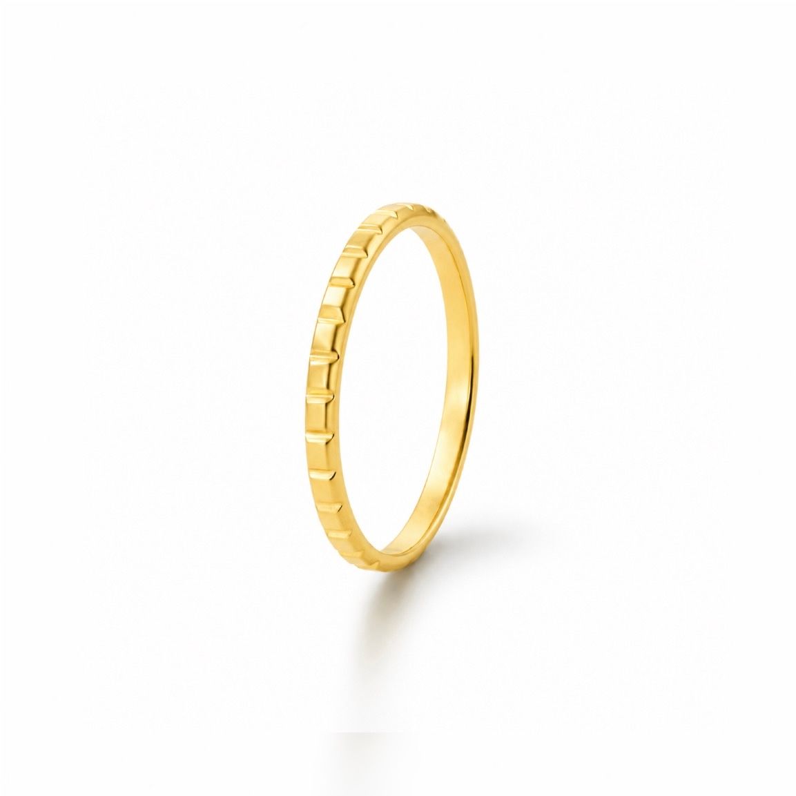 【お取り寄せ注文可能】Flat Studs Ring S(K18 YELLOW GOLD)