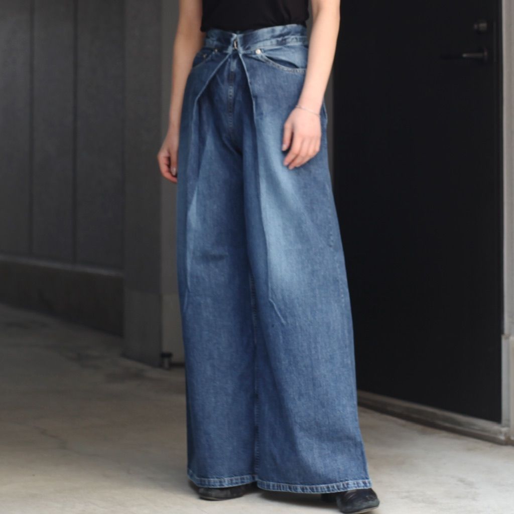 ジョンローレンスサリバン  Washed Denim Wide Pants裾上げはしていません