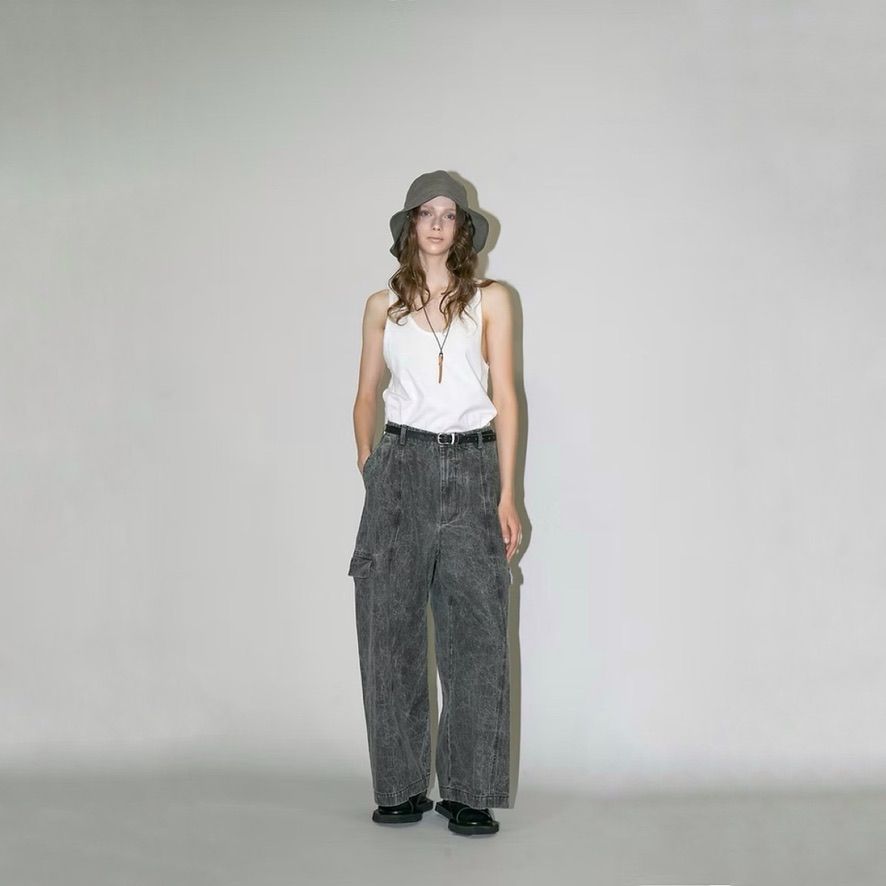 【残り一点】ピグメントプリントデニムカーゴパンツ