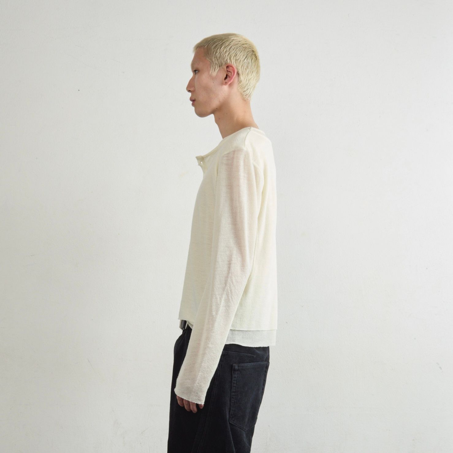 トップス nvrfrgt Double Layer Long Sleeve T-shirt NVRFRGT - 【残りわずか】Terry Double Layer Long Sleeve T