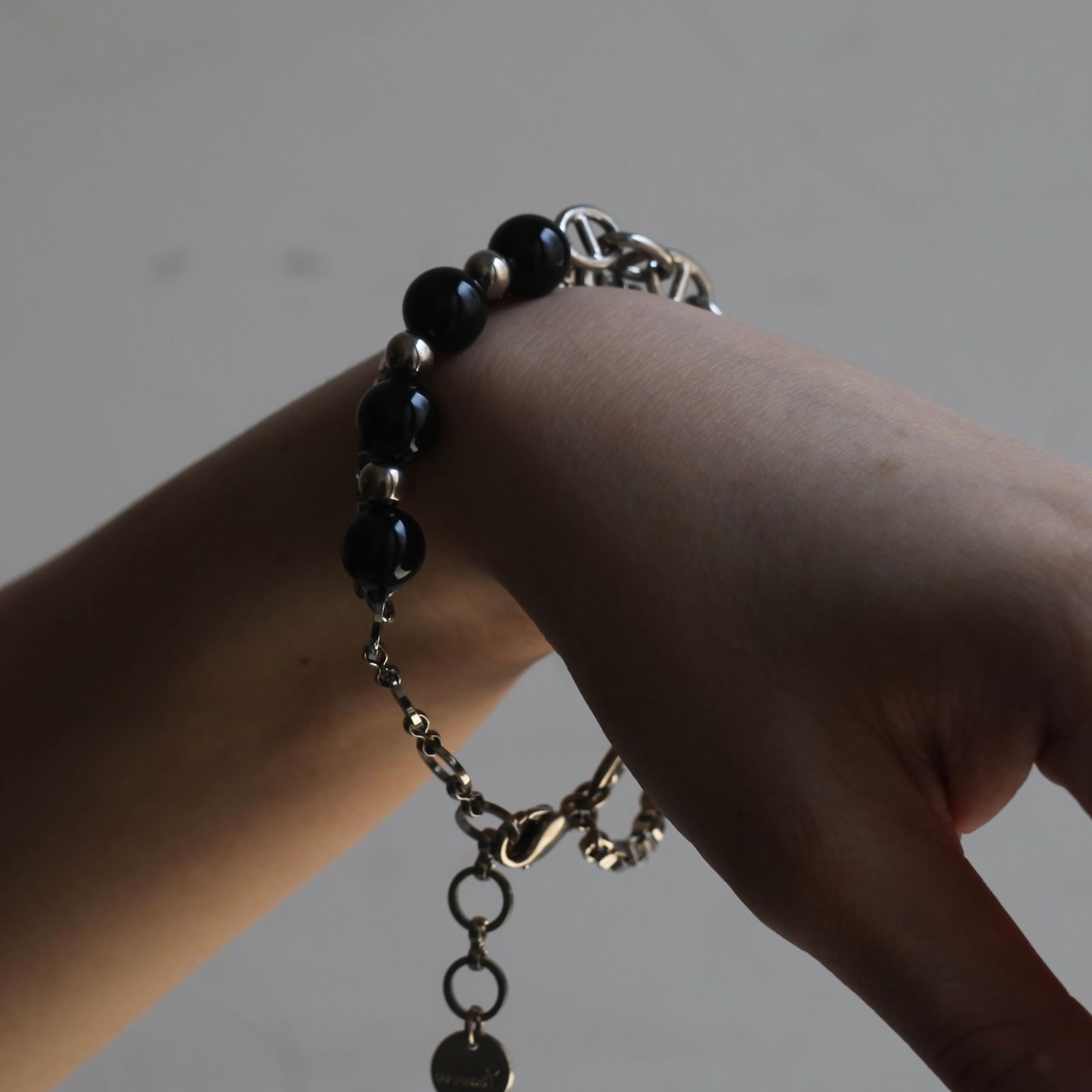 【残り一点】Beads Chain Breacelet_B(SILVER)