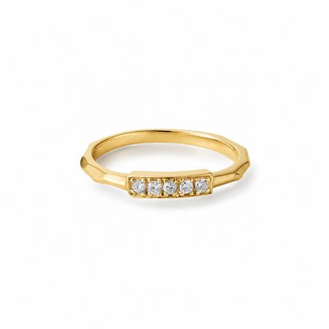 【お取り寄せ注文可能】Broadly Five Dia Ring(K18 YELLOW GOLD)