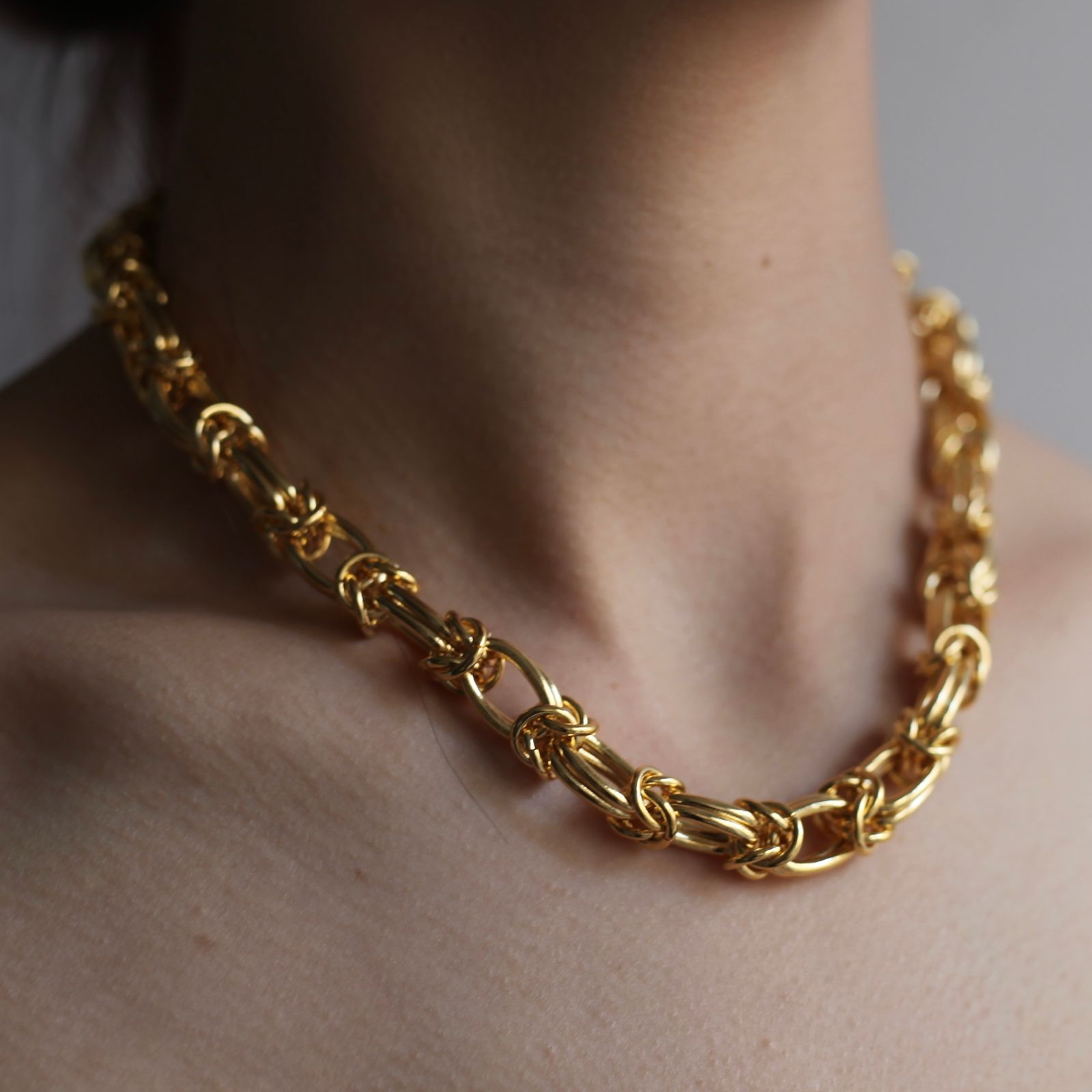【残り一点】Braid Gold Chain Necklace
