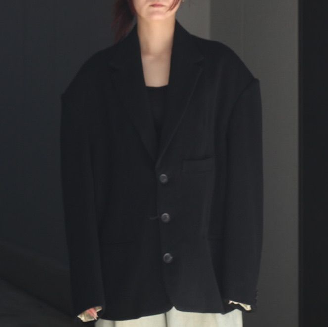 【残り一点】Round Big Shoulder Wool Cashmere Jacket