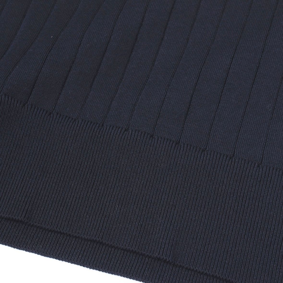 【残り一点】Wide Rib Skipper Collar Short Sleeve Knit