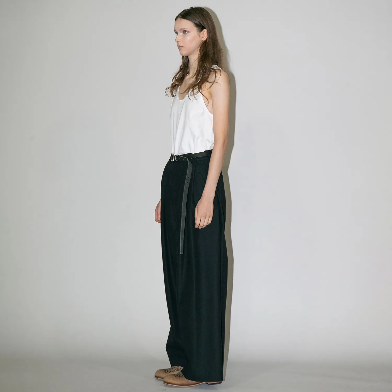 【残り一点】コットンツイルワイドパンツ