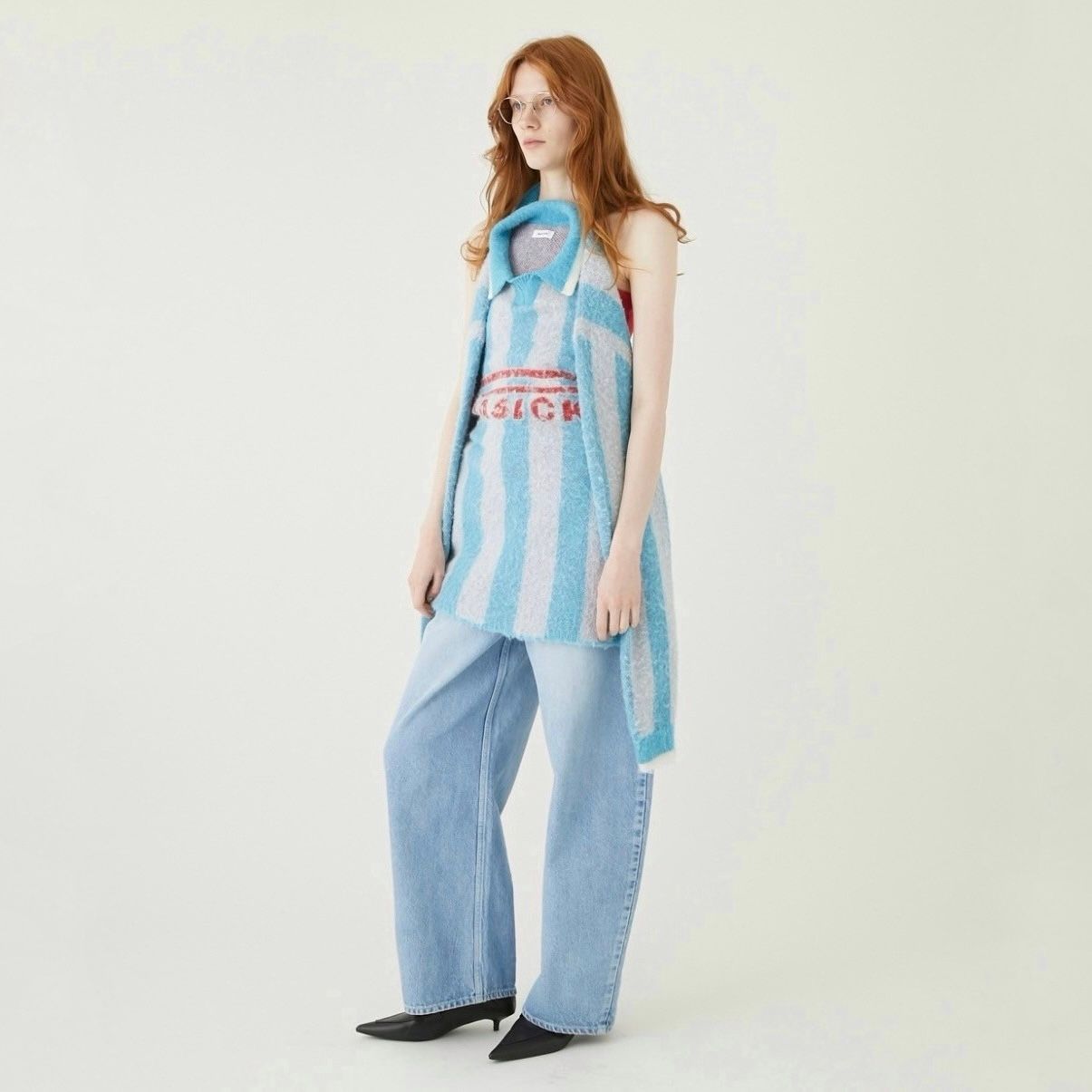 【残り一点】2way Football Stripe Knit
