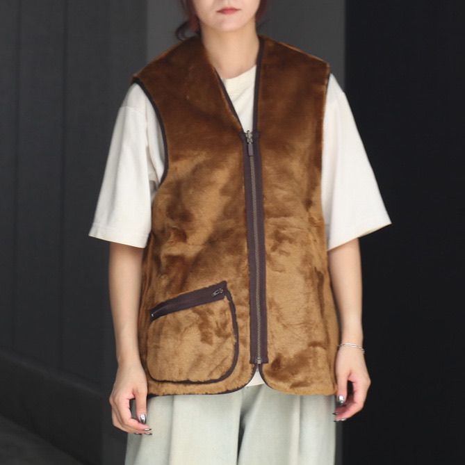 【残り一点】Warm Pile Waistcoat Zip In Liner