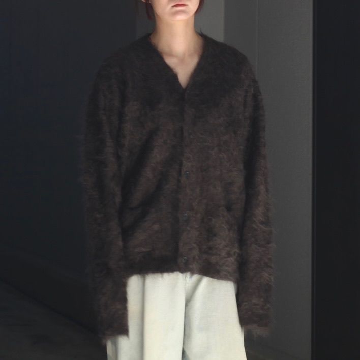 【残り一点】Cashmere Shaggy Knit V Neck Cardigan