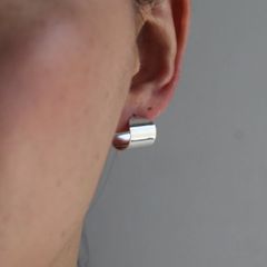【残り一点】YU-KIN Plate Hoop Earrings(両耳用)