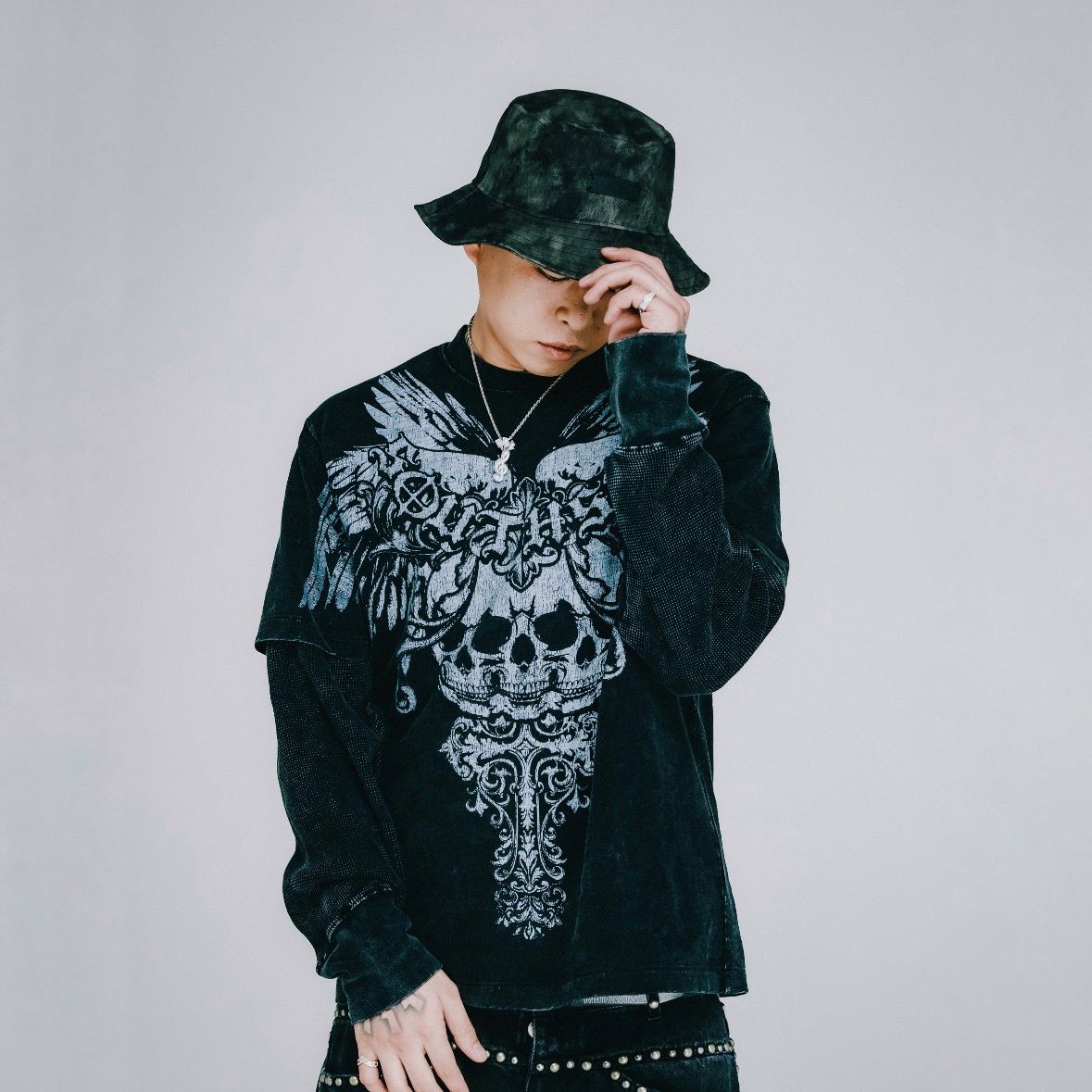 【残り一点】Skull Wing Logo Tee