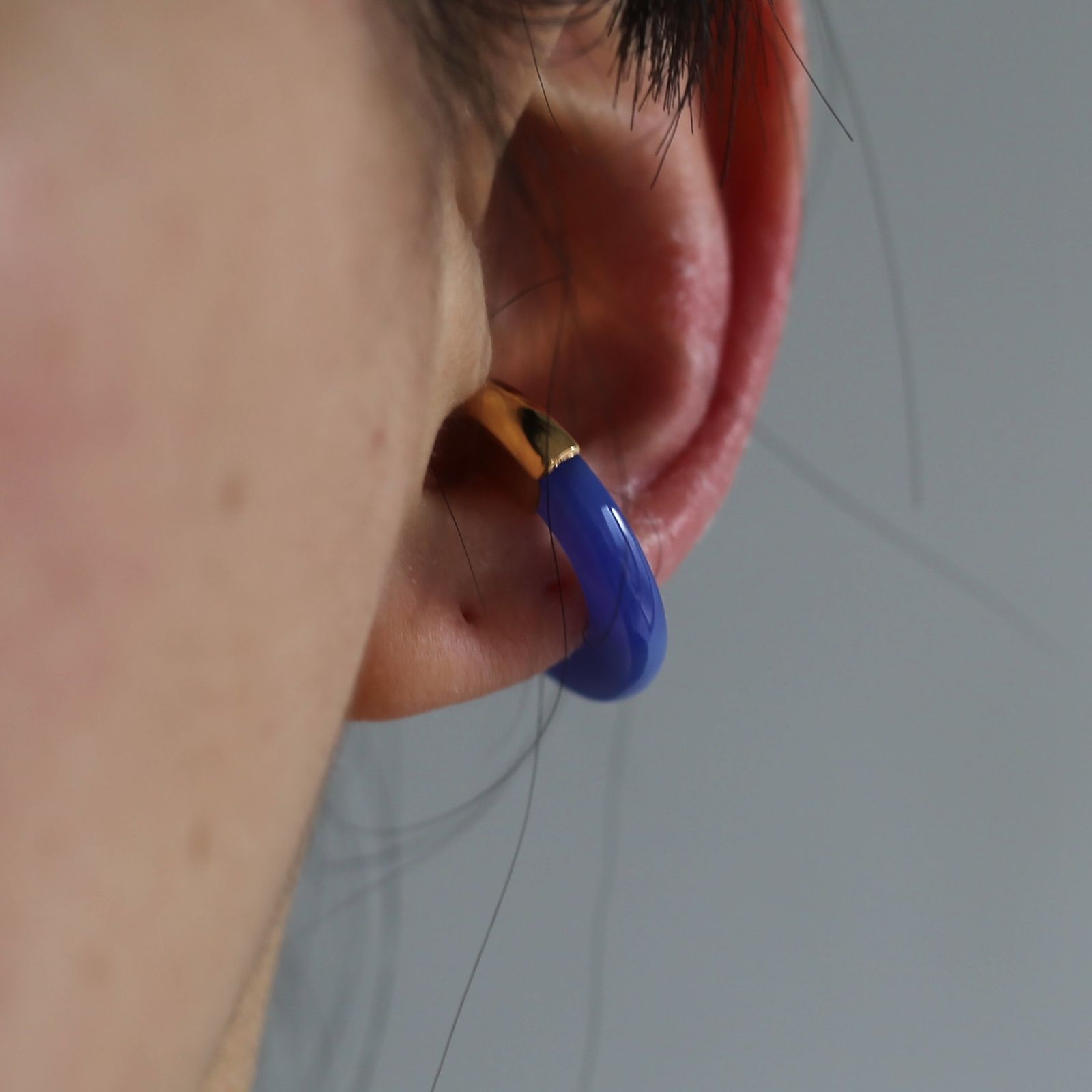 【残り一点】Ukishima Blue Agate Ear Cuff(片耳用）