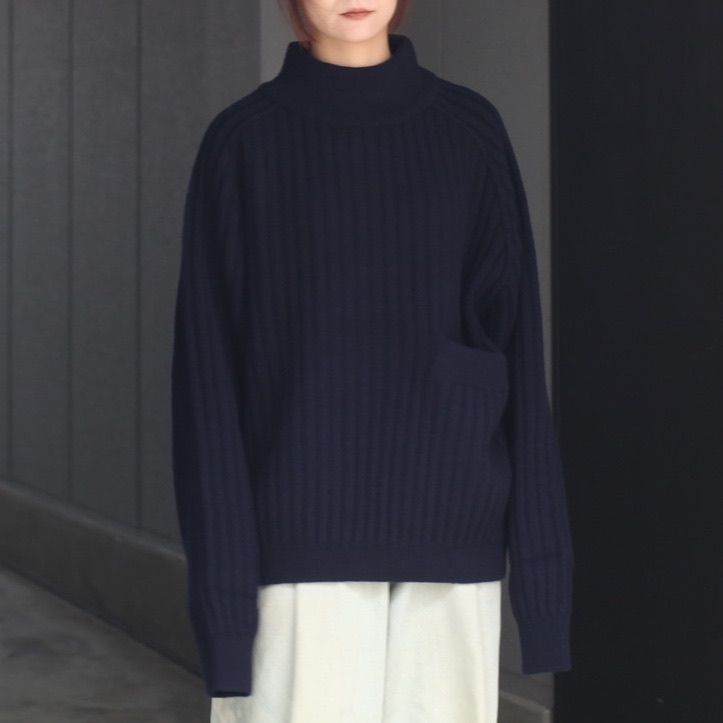 【残り一点】Wide Rib Highneck Sweater