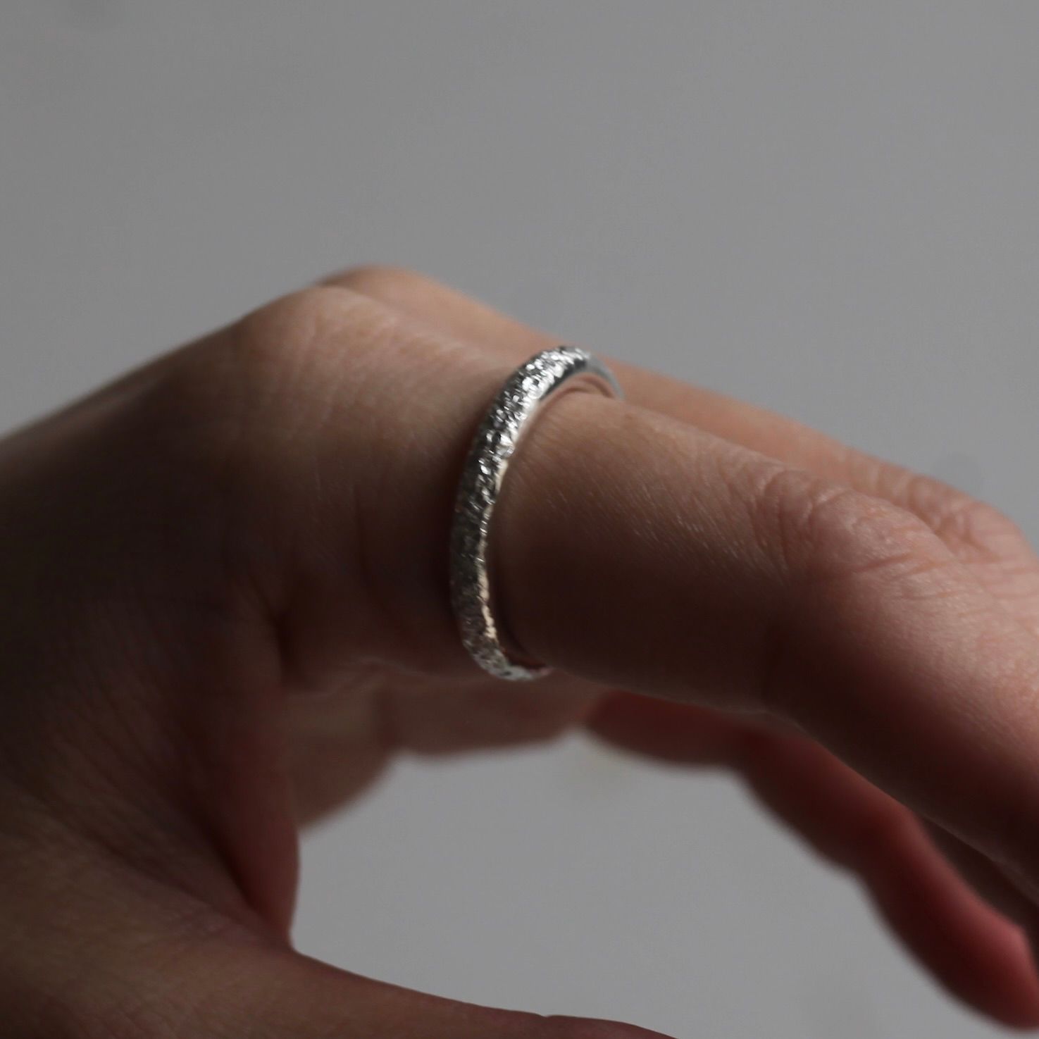 【残り一点】Oval Textured Ring(3.5mm)