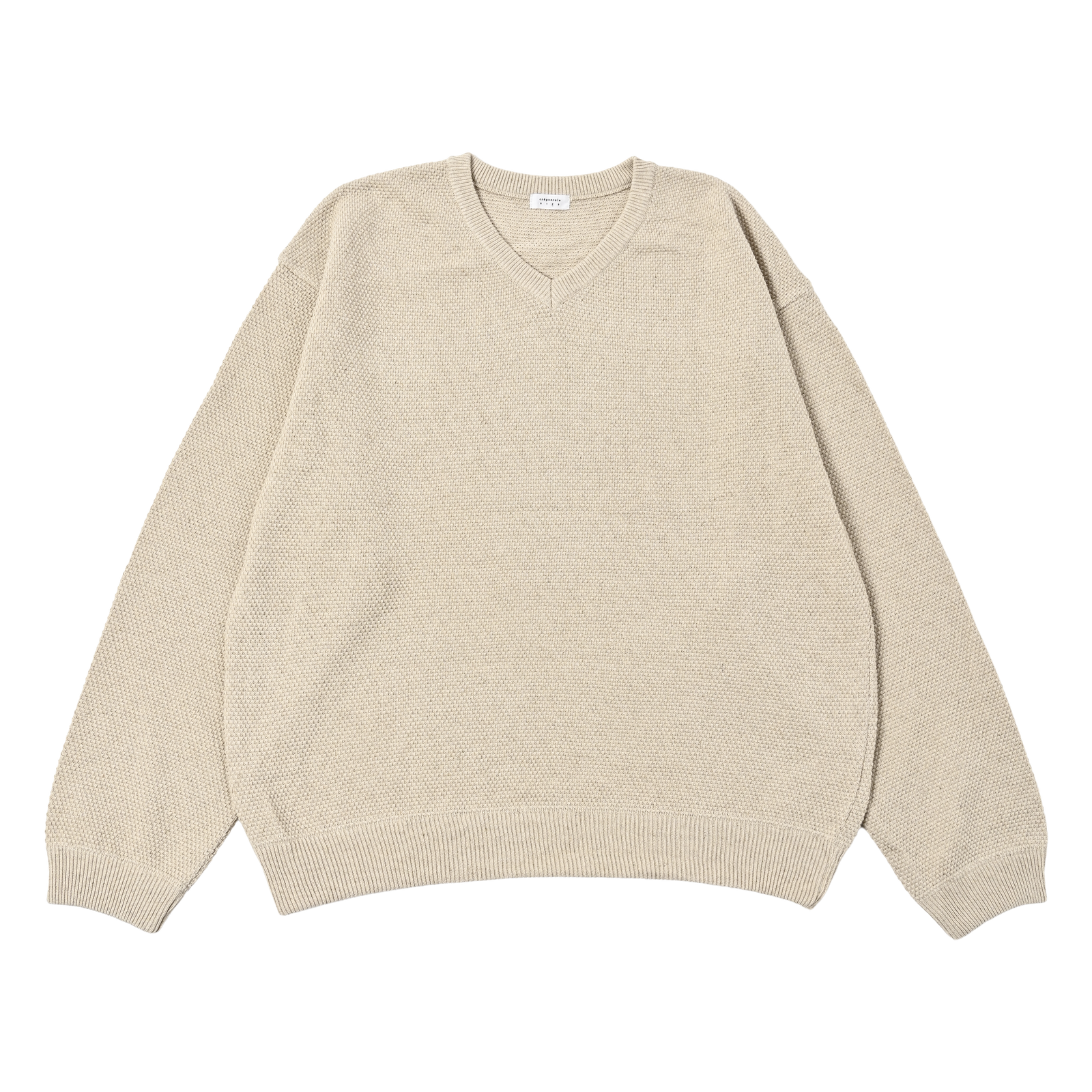 【残り一点】Moss Stitch V Neck PO