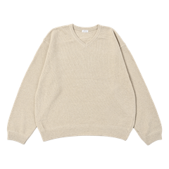 【残り一点】Moss Stitch V Neck PO