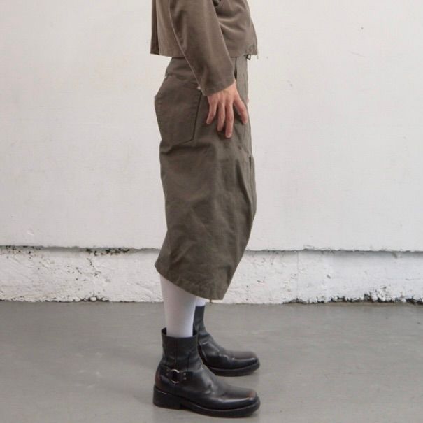 【残り一点】Curved Leg Double Knee Work Short Pants