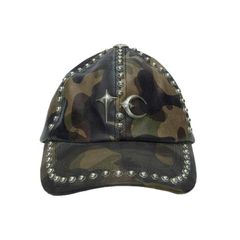 【残り一点】Studded Camo Leather Cap