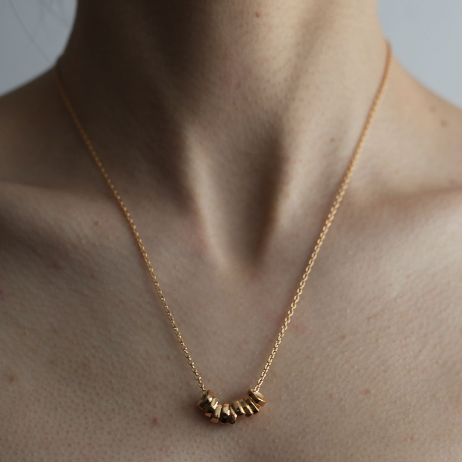 【残りわずか】Rock Beads Chain Neck(GOLD)