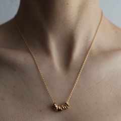 【残りわずか】Rock Beads Chain Neck(GOLD)
