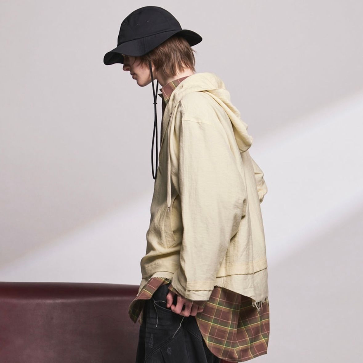 【残り一点】Deep Front Neck Prime-Over Mexican Shirt Hoodie