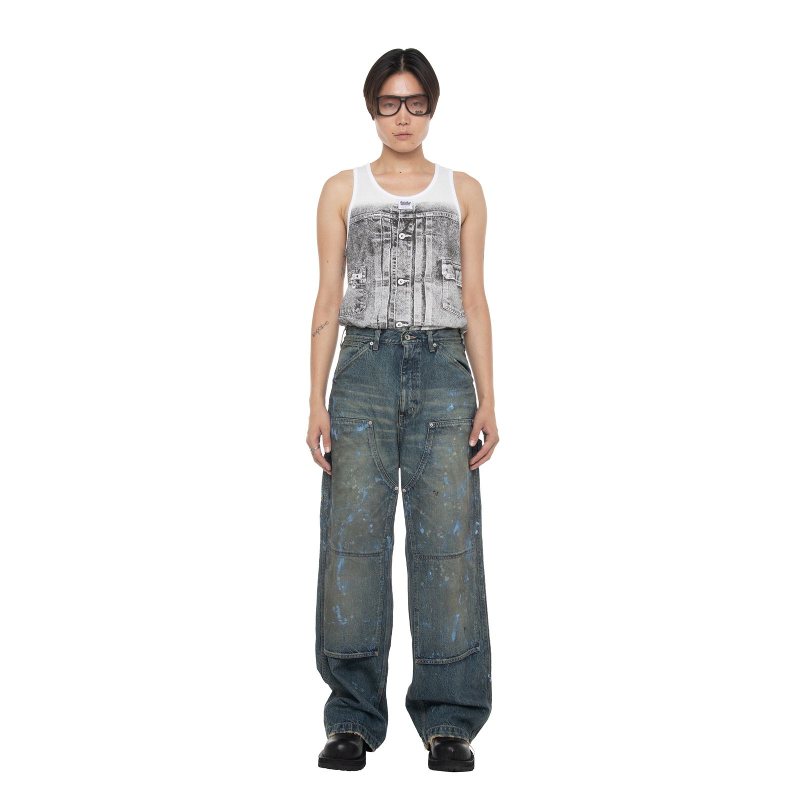 【残り一点】"Paint" Painter Denim Pants