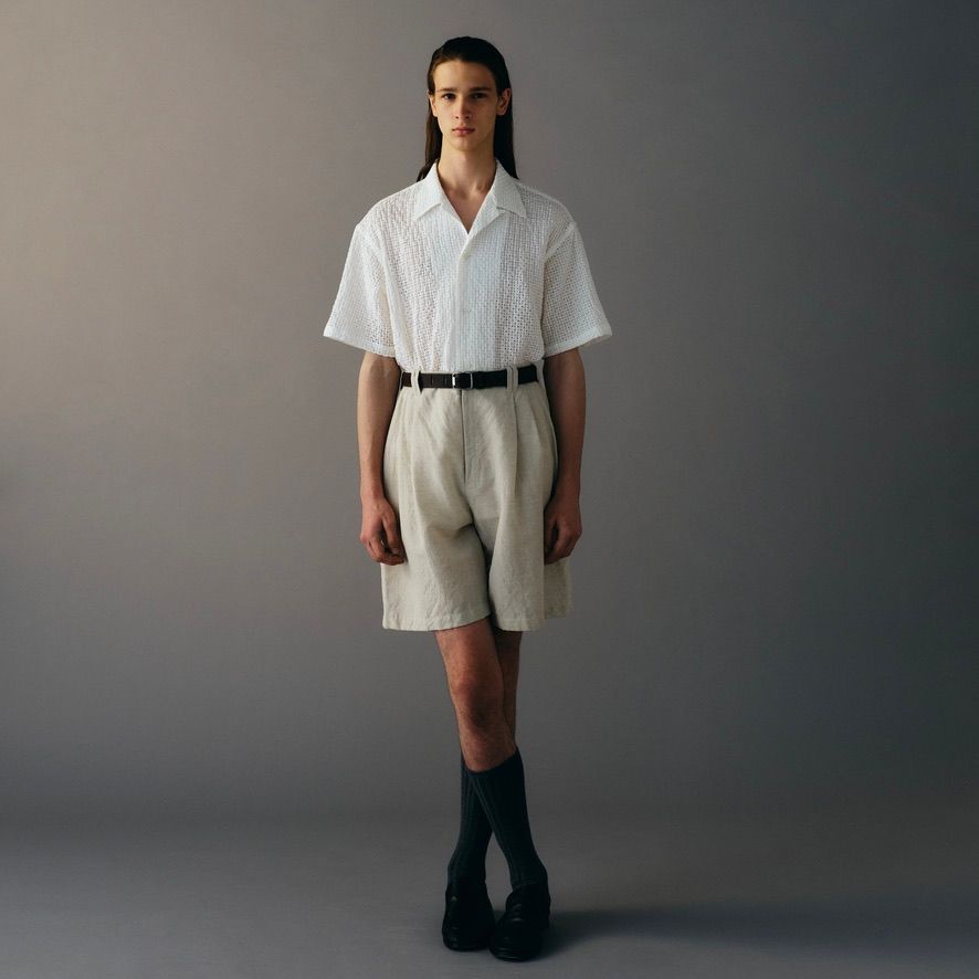 【残り一点】Wool Linen 3Pleated Shorts