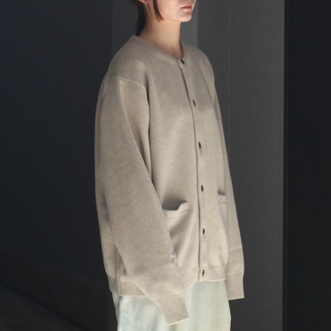 【残りわずか】Extra Fine Wool Knit Crew Neck Cardigan