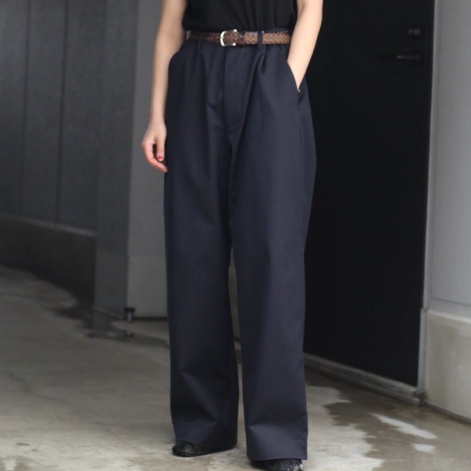 UNIVERSAL PRODUCTS - 【残りわずか】No Tuck Wide Chino Trousers