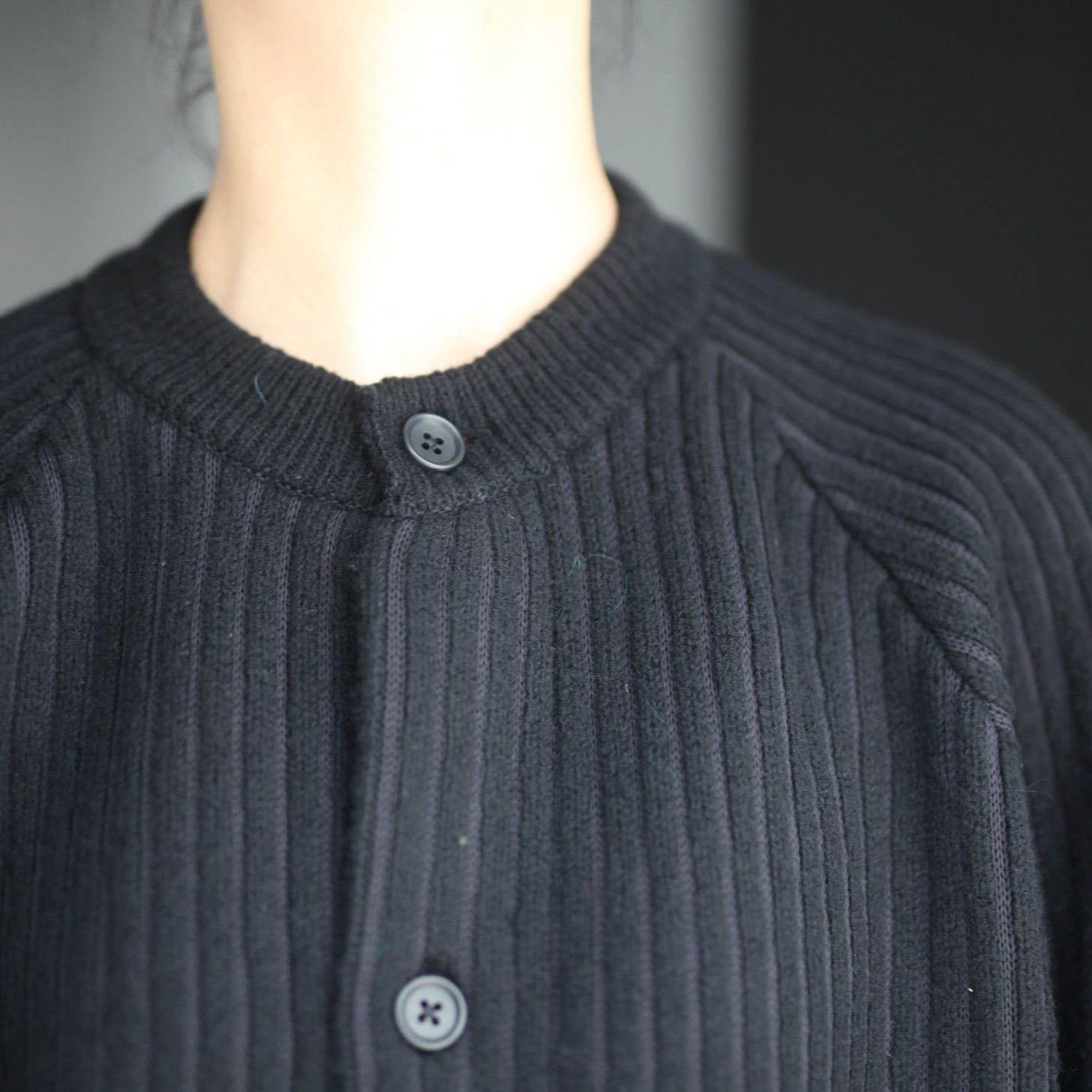 stein - 【残りわずか】Thick Wale Rib Crew Neck Cardigan | ACRMTSM