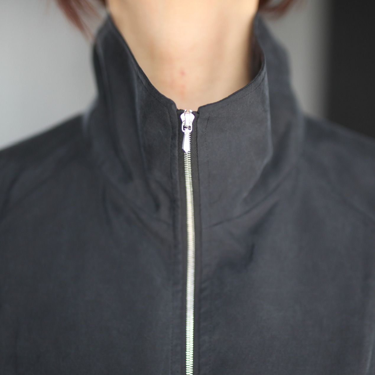 【残り一点】Silk Nylon Zip Up Blouson