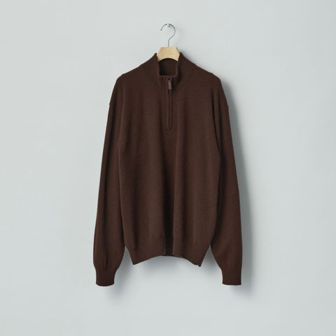 【残り一点】Pure Cashmere Knit Half Zip LS