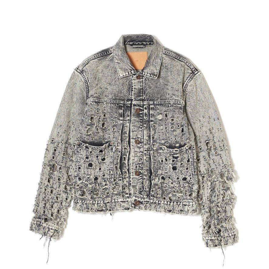 SUGARHILL - 【残り一点】Crashed Black Modern Denim Jacket 