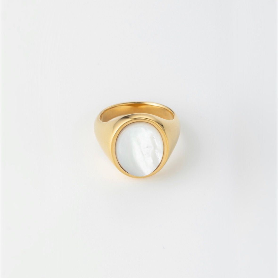 【お取り寄せ注文可能】How Raw Oval Stone Ring(GOLD)