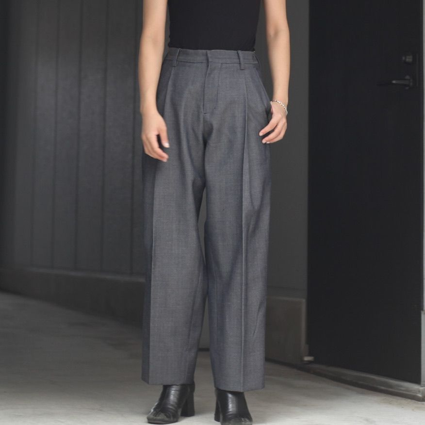 NEONSIGN - 【残りわずか】Wide Denim Slacks(WOOL NAVY